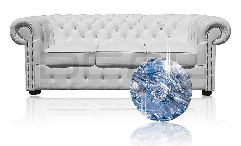 pikowana sofa chesterfield styl glamour